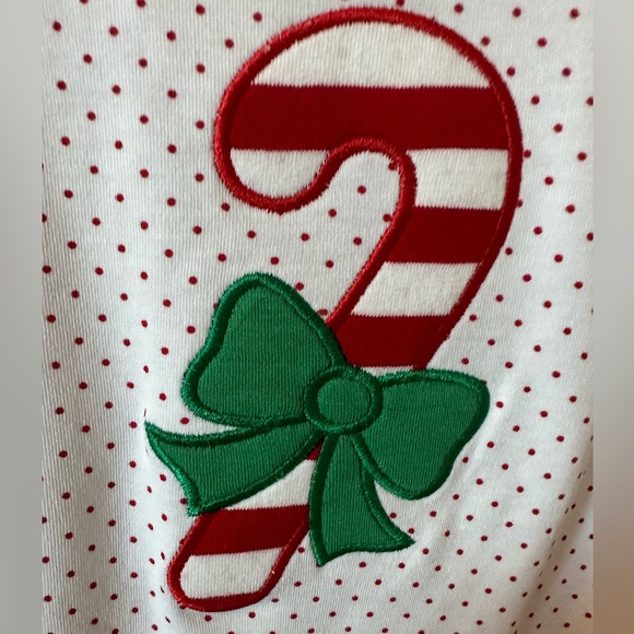 Lily Pads. Girls long sleeve shift top. Color: White w/red polka dots. Size: 7 - Picture 6 of 8